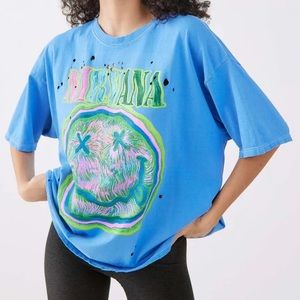 urban outfitters nirvana distressed t-shirt dress